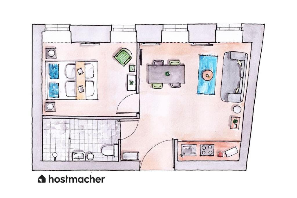 Apartament Sleek 1Br Flat Near Center By Hm Wiedeń Zewnętrze zdjęcie